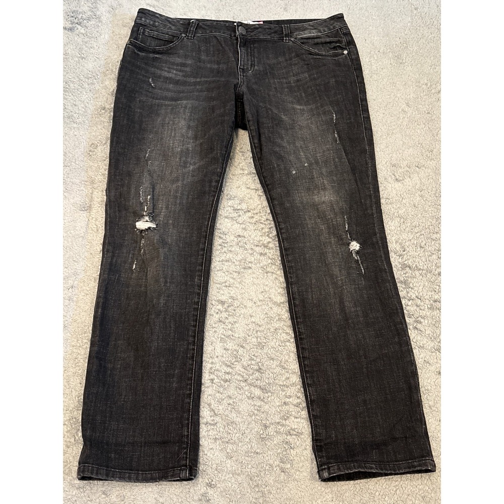 Cabi Slim Boyfriend Black Denim Jeans Womens 12 Stretch Casual Minimalist Preppy